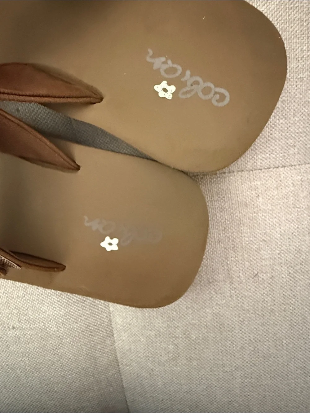 Cobian Brown Sandal Strap with Logo